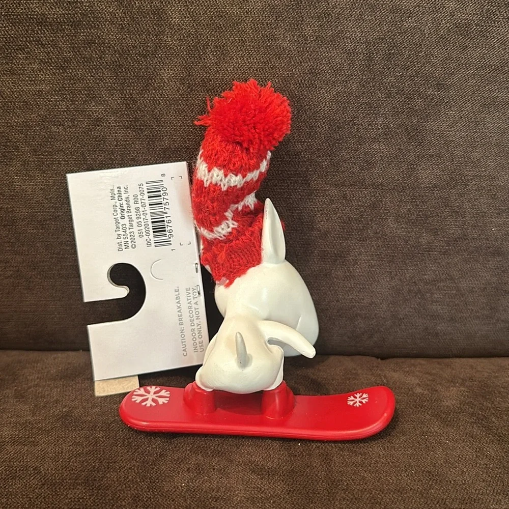 NWT Target bullseye dog Christmas tree ornament 2023 snowboard